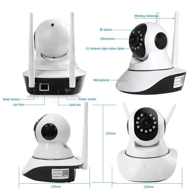 Wireless PTZ Camera WiFi 1080P Remote Control 360-degree Wireless PTZ Camera WiFi 1080P Remote Control 360-degree Parts