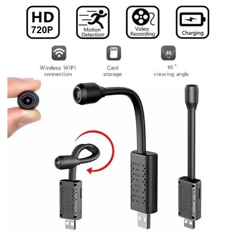 Flexible USB Camera Portable Smart Mini WiFi Hidden Spy Camera in Kenya USB WiFi Camera Features