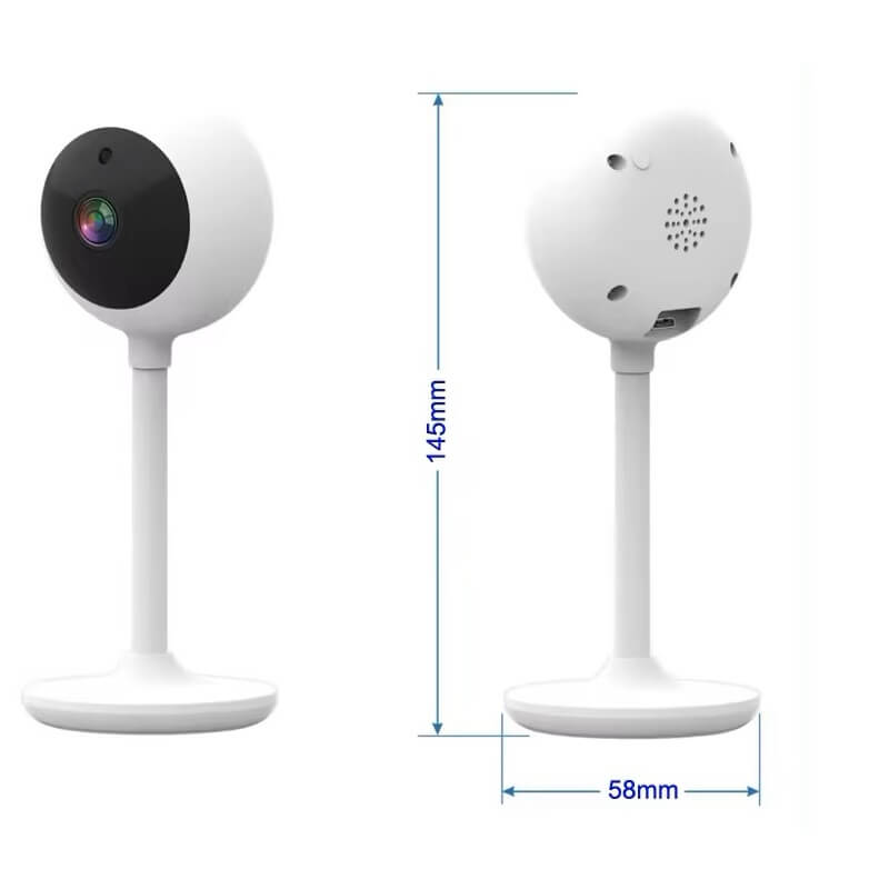 Tuya WiFi Camera Flexible Stand Smart 2 MP, Cloud Mini Tuya WiFi Camera Smart 2 MP, Cloud Mini Camera dimensions