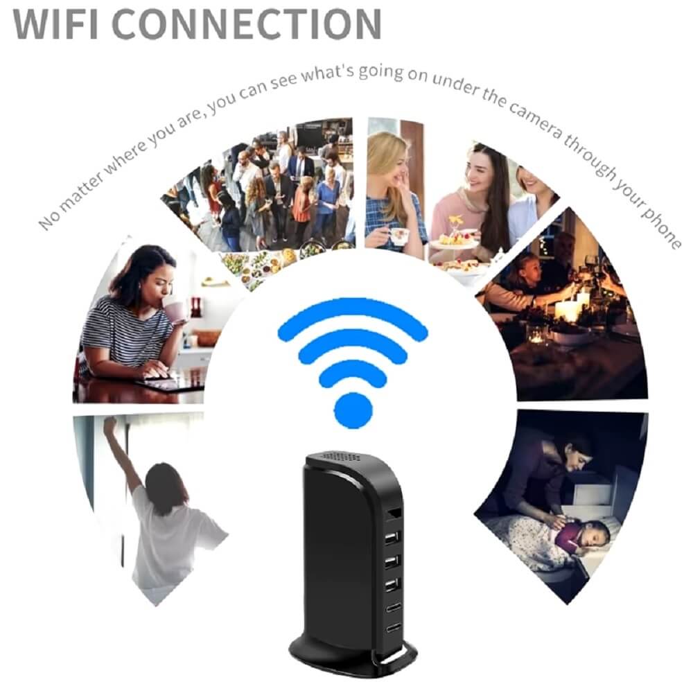 5 Port USB Charger WiFi Camera HD Multi Port USB Hub Full HD Mini Spy Hidden Camera in Kenya Remote View WiFi Connection Spy Hidden Camera in Nairobi