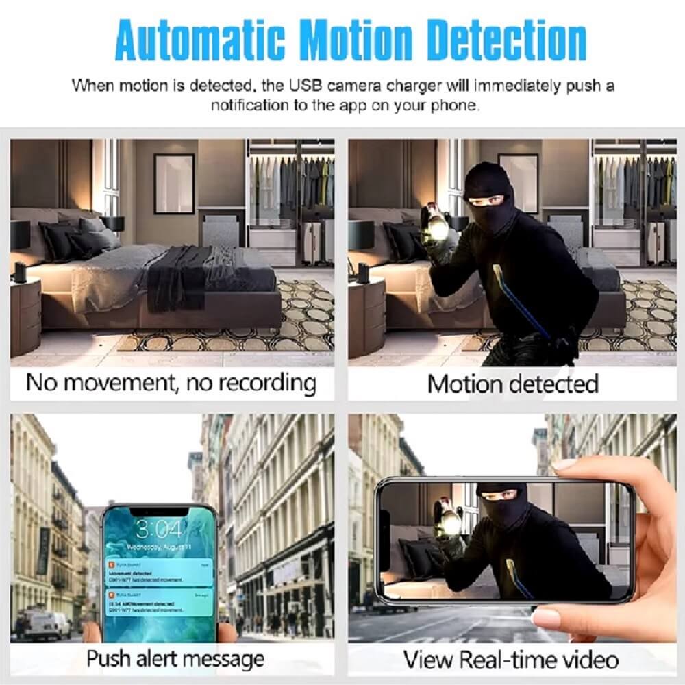 5 Port USB Charger WiFi Camera HD Multi Port USB Hub Full HD Mini Spy Hidden Camera in Kenya Automatic Motion Detection Security Hidden Camera