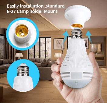 Bulb Camera CCTV 360 Degree, Full HD Nanny Camera Best Bulb Camera Features in Kenya Ease of Installation