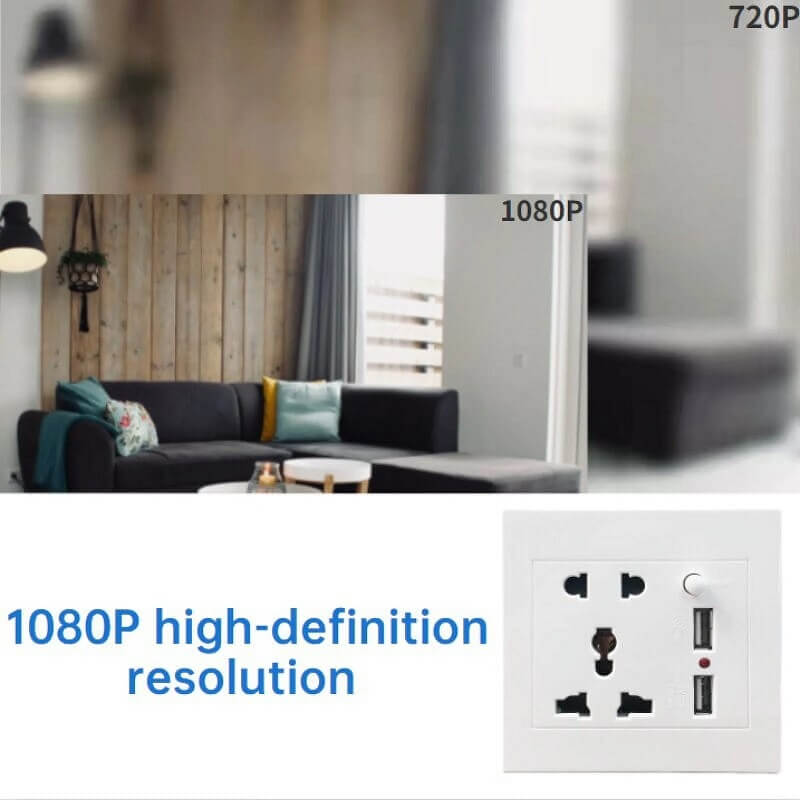 Wall Socket WiFi Camera Hidden Spy Mini Camera Wall Plug with USB Ports in Kenya High Resolution 1080P wall socket camera in Kenya