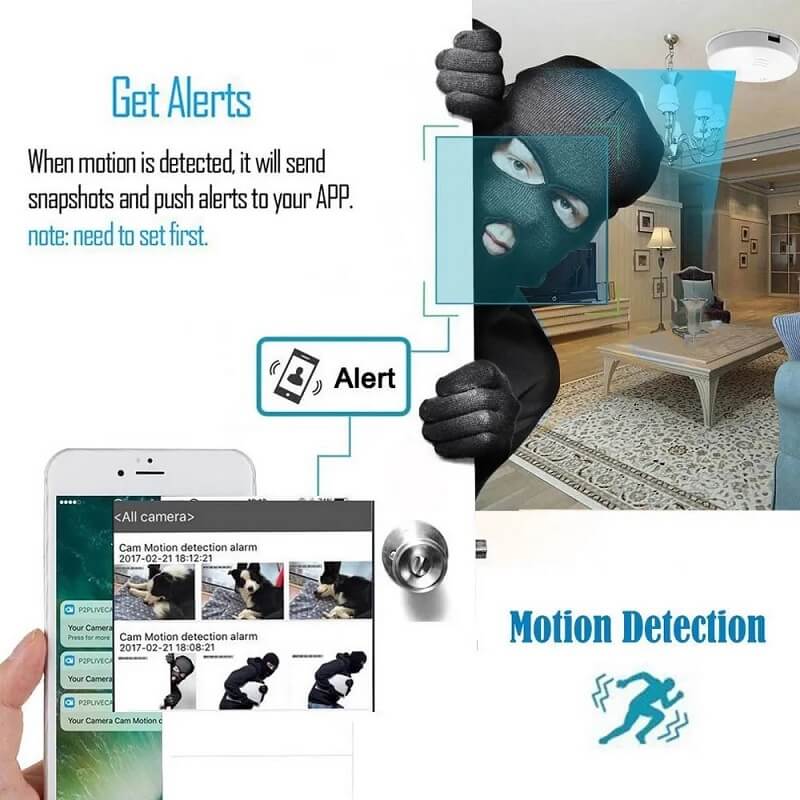 UFO Smoke Detector WiFi Camera Full HD Hidden Spy Camera in Kenya Instant Alerts motion detection