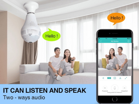 Bulb Camera CCTV 360 Degree, Full HD Nanny Camera Best Bulb Camera Features In Kenya Two Way Audio