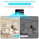 Table Clock Camera WiFi 4K Hidden Spy Alarm Digital Clock Nanny Camera in Kenya Wide Angle Lens HD 4k Recording Hidden spy camera in Kenya