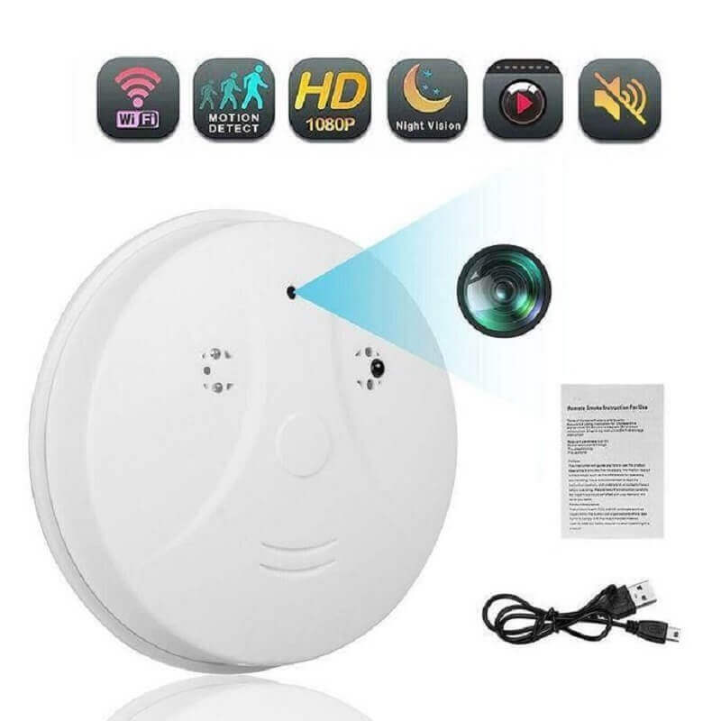 Smoke Detector WiFi Camera Hidden Spy Nanny Cam in Kenya night vision, Full HD Spy camera with a phone app in nairobi Kenya