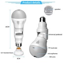Rotating Bulb CCTV Camera: 1080P Fisheye, WiFi, Two-Way Talk