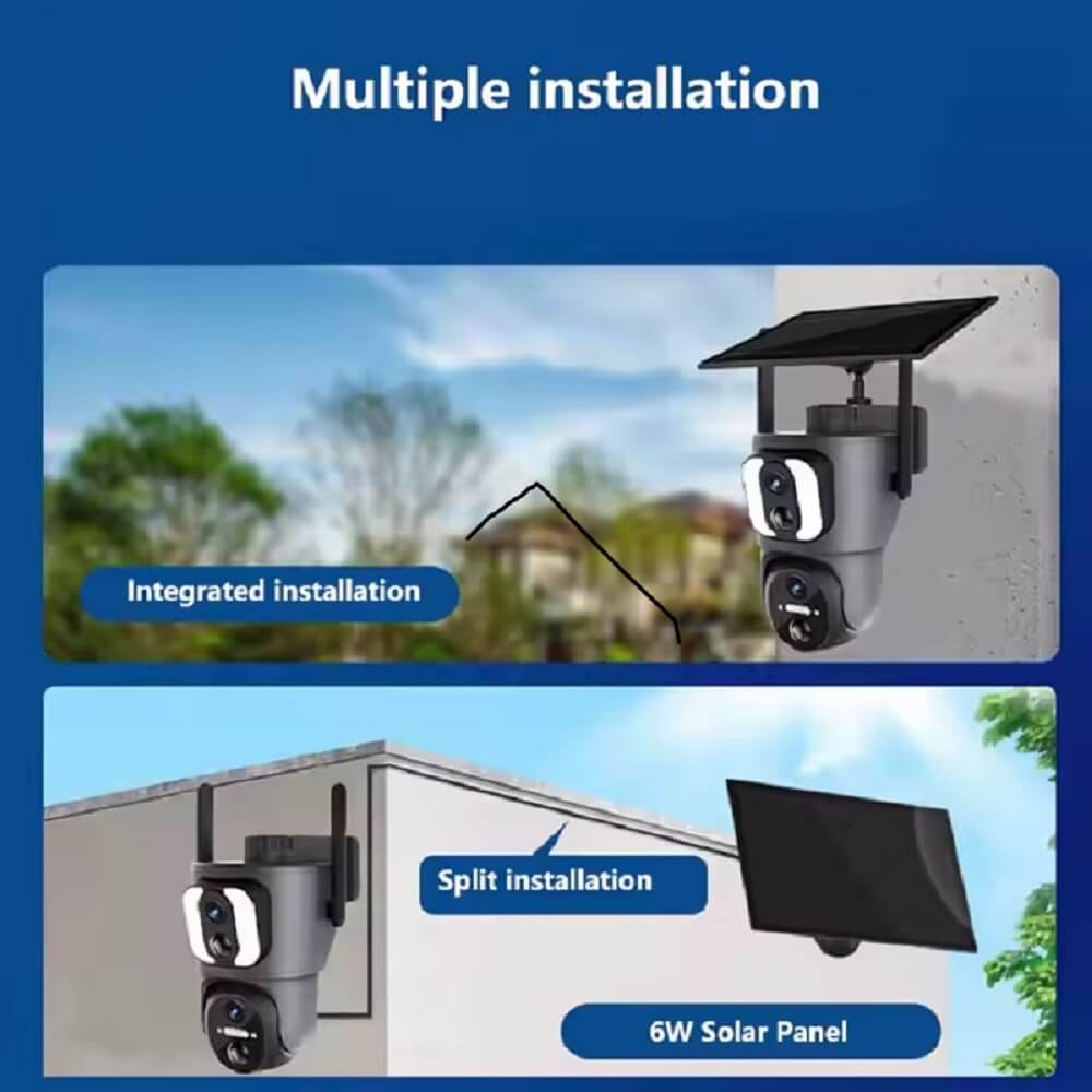 Ubox Dual Lens 4G WiFi Solar Camera SD200 Solar camera mounting installation in Kenya