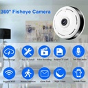 Round Fisheye Nanny Camera WiFi CCTV 1080P V380 360° Features