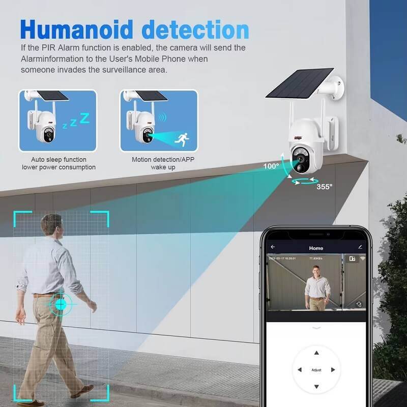 Ubox 4G WiFi Solar Camera CCTV PTZ 3MP S40 in Kenya perfect humanoid detction and auto track solar security camera in Kenya