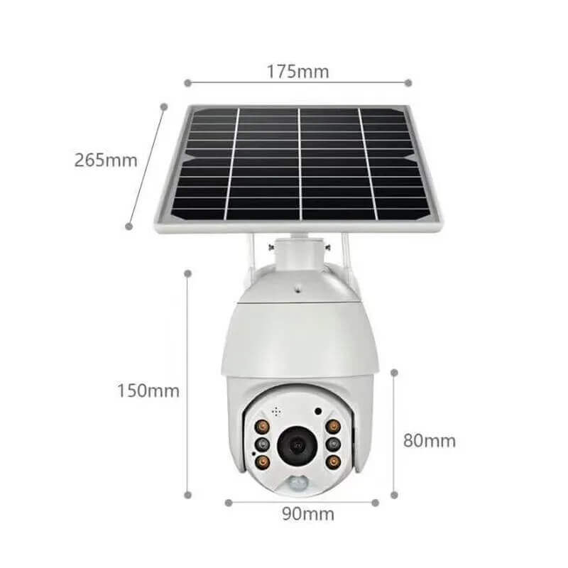 Ubox WiFi 4G Solar Camera CCTV PTZ 3MP S10 in Kenya Size and dimensions