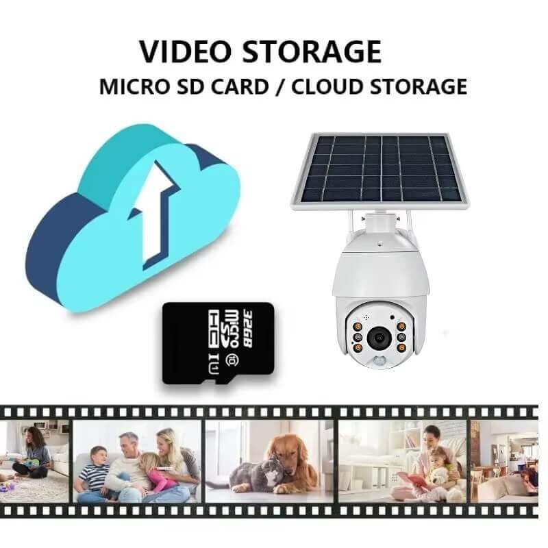 Ubox WiFi 4G Solar Camera CCTV PTZ 3MP S10 in Kenya Video Storage loop recording cloud storage