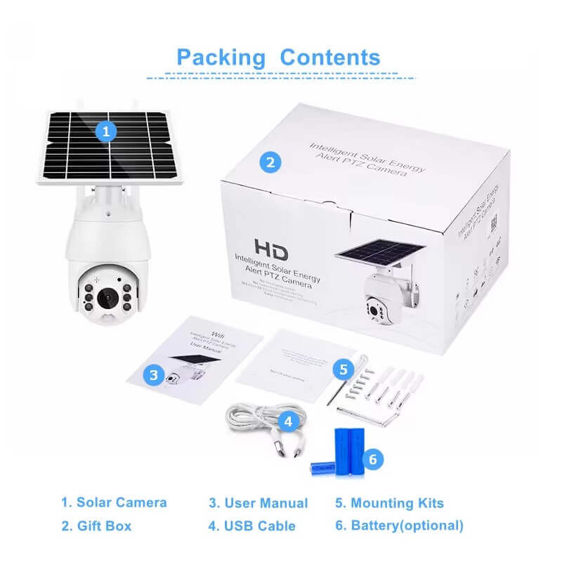 Ubox WiFi 4G Solar Camera CCTV PTZ 3MP S10 in Kenya packaging in Kenya