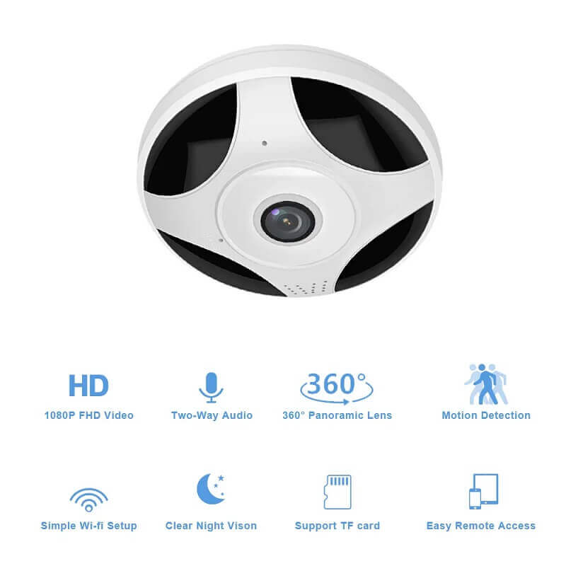 Circular Fisheye WiFi Camera in Nairobi Kenya Smoke Detector Nanny Cam in Nairobi Kenya ICSE 1080P 360 degree features