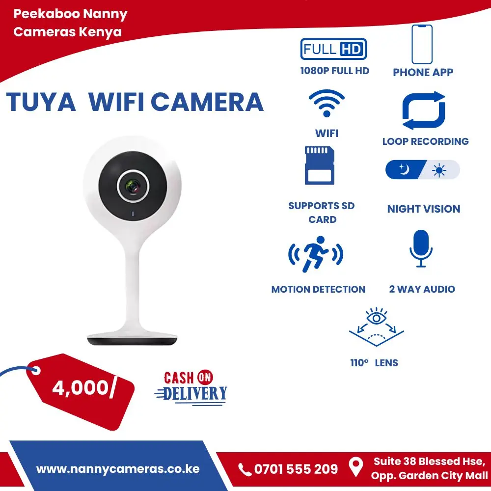 Tuya WiFi Camera Flexible Stand Smart 2 MP Cloud Mini
