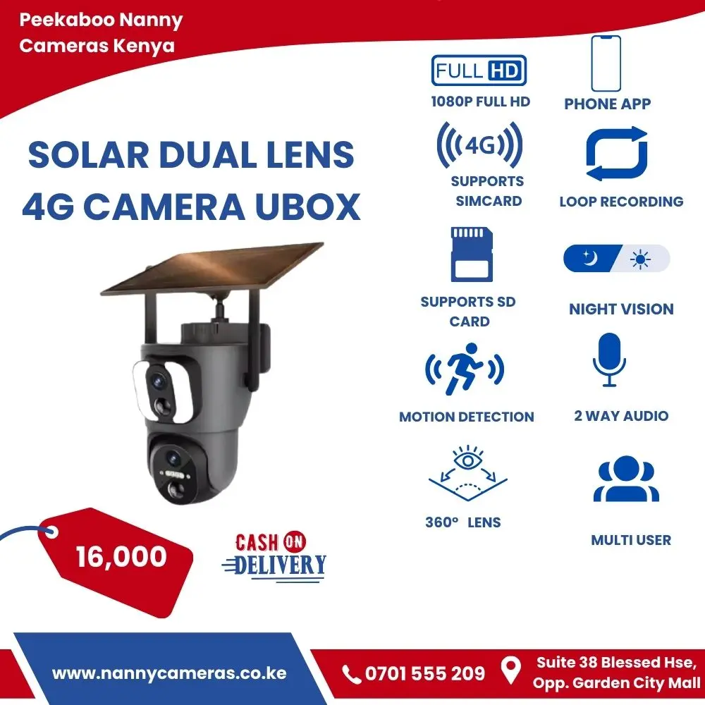 Ubox Dual Lens 4G WiFi Solar Camera 6MP SD200