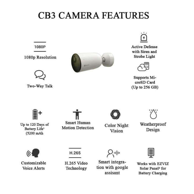 Ezviz CB3 Outdoor WiFi Camera in Kenya Ezviz CB3 Outdoor WiFi Camera in Nairobi Dimensions Outdoor EZVIZ CCTV Features Ezviz outdoor WiFi cameras in Kenya