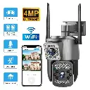 Dual Lens WiFi Camera outdoor displaying Product features.webp