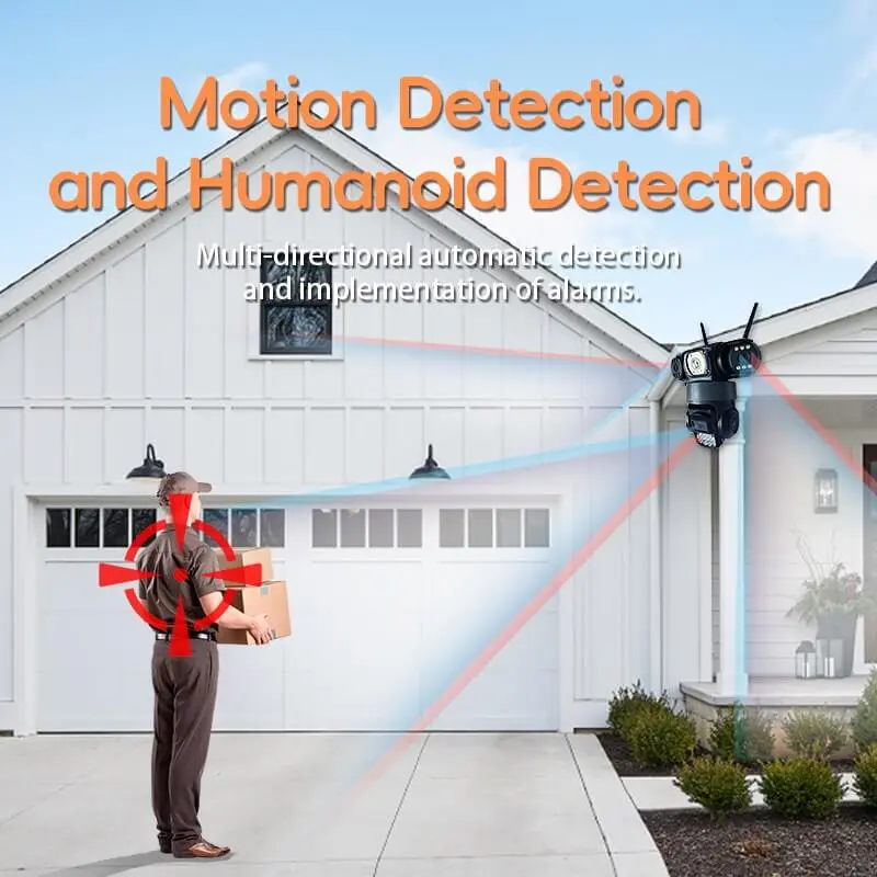 V830 Triple Lens Camera showing human motion detection.webp