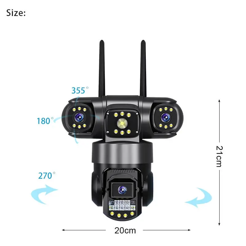V830 4G WiFi Triple Lens Camera dimensions.webp