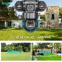 6MP Triple Lens Solar camera showing screen monitoring.webp