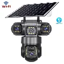 WiFi Triple Lens solar camera supporting 2.4GHz networks.webp