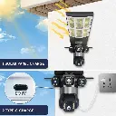 4G WiFi Triple Lens Floodlight Solar Camera displaying charge mode.webp