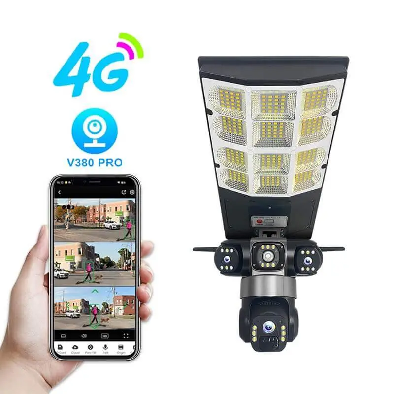 4G Triple Lens Floodlight Solar Camera front view.webp