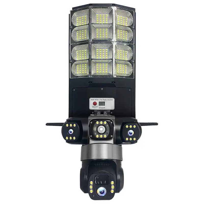 V830 Triple Lens 4g WiFi Floodlight Solar Camera front view - Featured image.webp