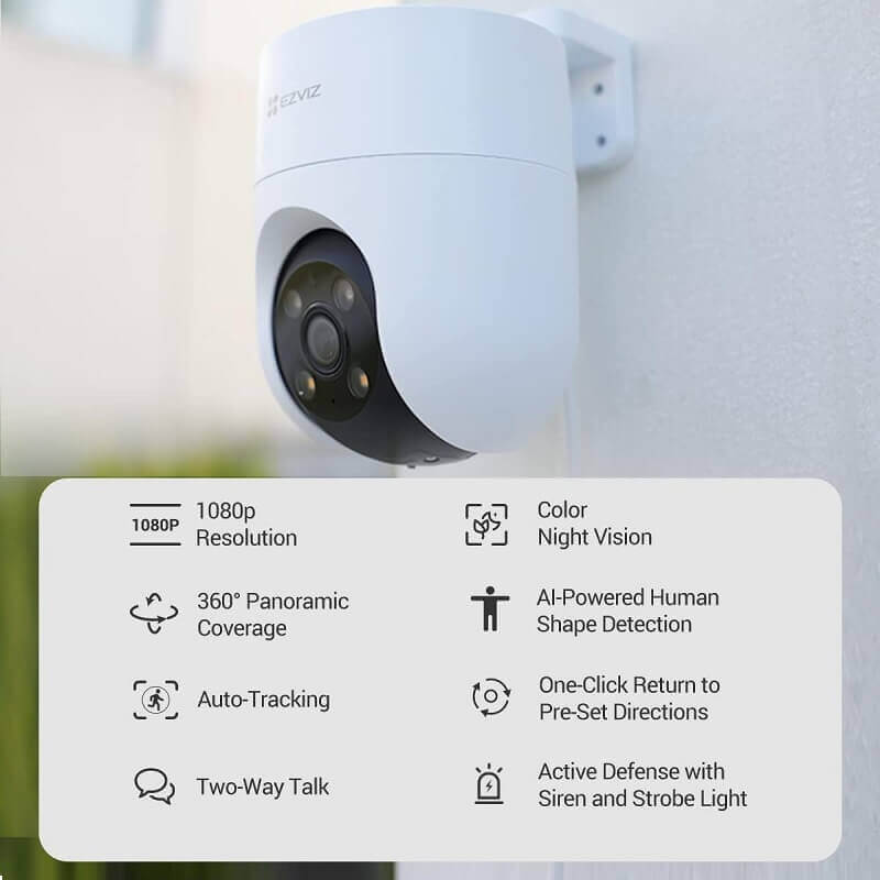Ezviz H8C Outdoor Full Color Pan & Tilt Smart WiFi Camera in Kenya Ezviz H8C Camera Kenya Features