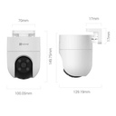 Ezviz H8C Outdoor Full Color Pan & Tilt Smart WiFi Camera Dimensions Ezviz H8C Camera