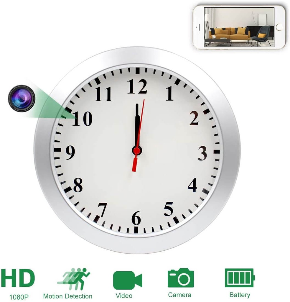 Wireless WiFi Wall Clock Camera Hidden IP CCTV Camera Nanny Camera Nairobi kenya nanny cams kenya nanny cam nairobi Quick features wall clock nanny camera in Kenya