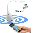 Desk lamp camera displaying WiFi , Bluetooth features.webp