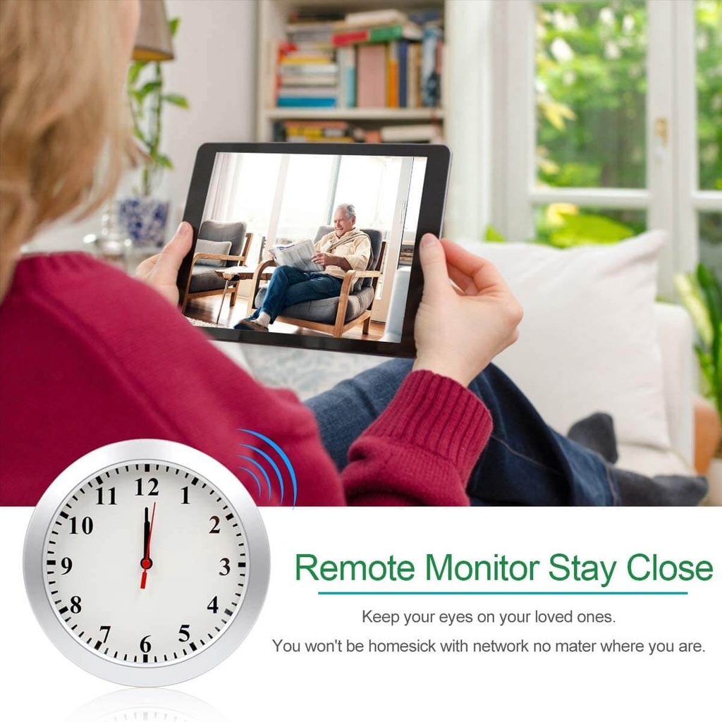 Wall Clock Camera WiFi 1080P Hidden Nanny Camera Wall clock phone app nanny cam kenya