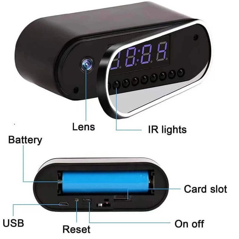 Round Alarm Clock Camera Table alarm wifi camera in Kenya spy hidden clock nanny camera in Kenya, spy camera, hidden Camera in Kenya 1080P Nanny camera parts