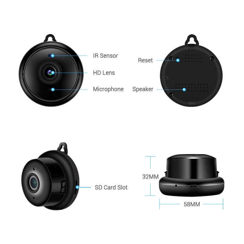 Mini WiFi Hidden Camera 1080P, Night Vision & Hanging Hook Mini WiFi Hidden Camera 1080P, Night Vision With a Hanging Hook in Nairobi Kenya Dimensions