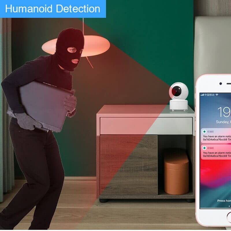 PTZ WiFi Mini Camera 1080P Auto Tracking Smart ICSEE 1080P Auto Trackinf PTZ WiFi Mini Camera Remote Control Nanny Cam Baby Monitor in Kenya Humanoid Detection