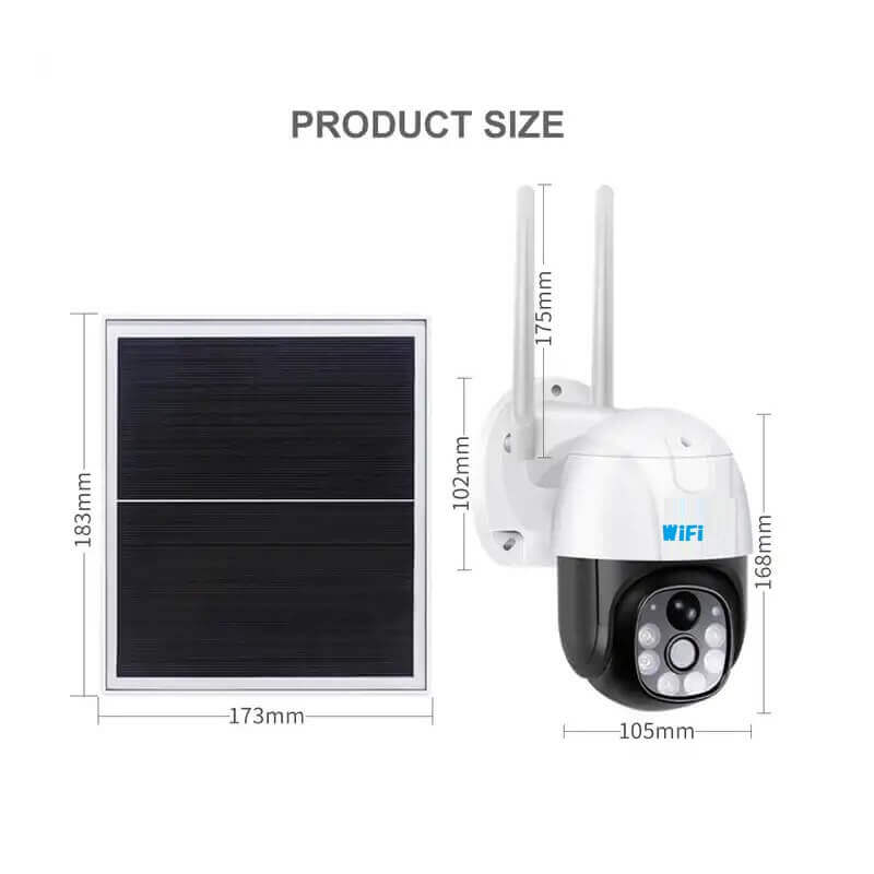 Solar WiFi Camera PTZ Single Lens in Kenya WiFi Solar Camera PTZ 1080P in Kenya Dimensions