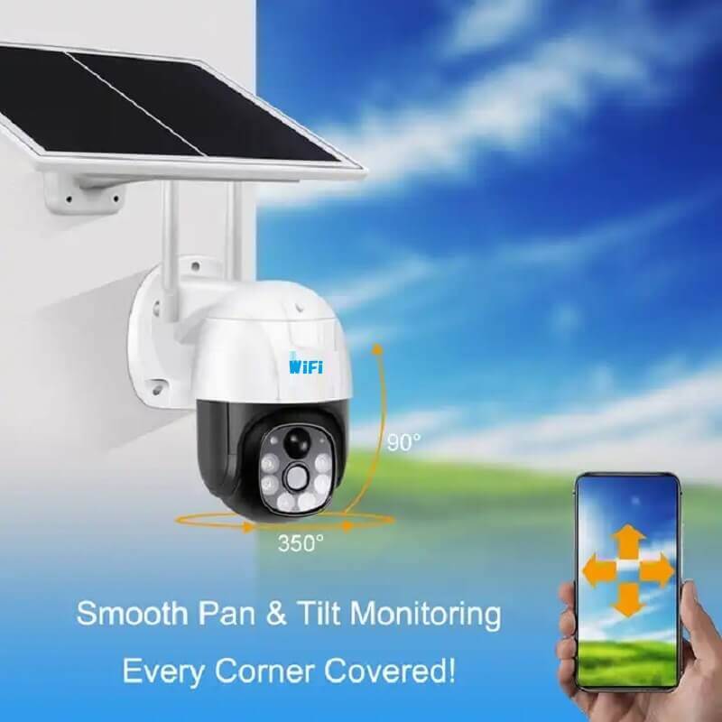 Solar WiFi Camera PTZ Single Lens in Kenya WiFi Solar Camera PTZ 1080P in Kenya Color