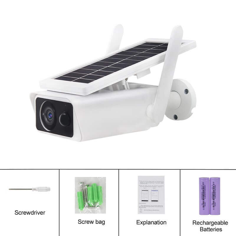 WiFi Bullet Solar Camera CCTV 4MP Outdoor Motion Detection Packaging WiFi Bullet Solar Camera, WiFi Bullet Solar Camera, Solar Cameras, 4G Solar Cameras Kenya