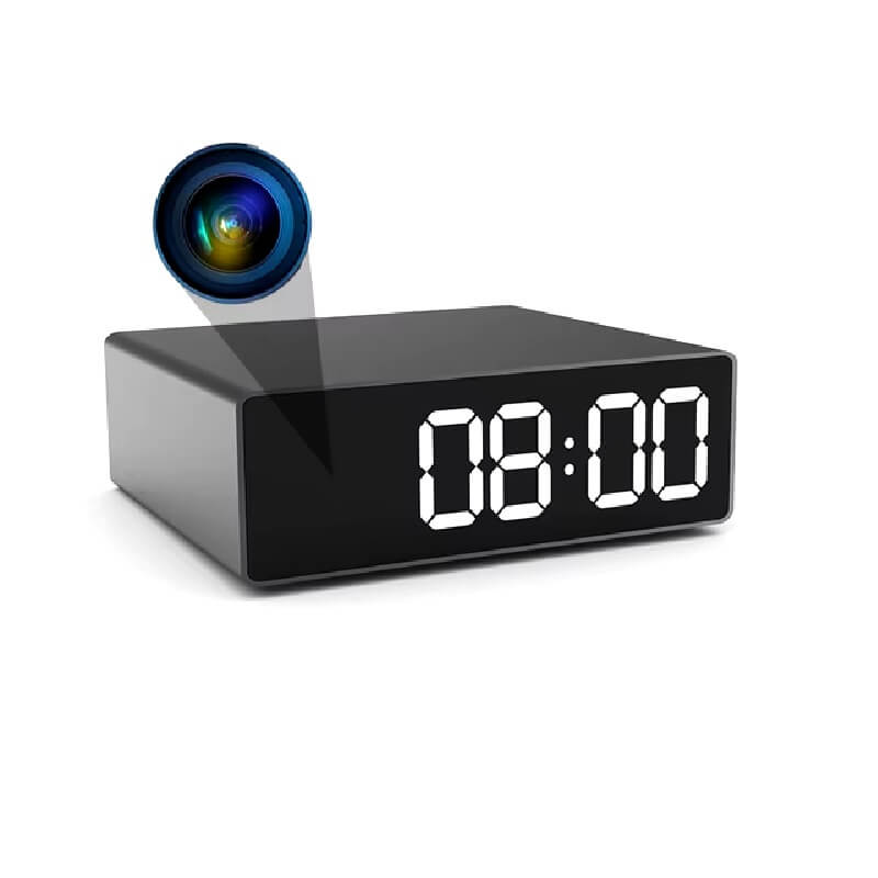 Alarm Clock WiFi Camera 4K Hidden Spy Digital Table Clock Nanny Camera