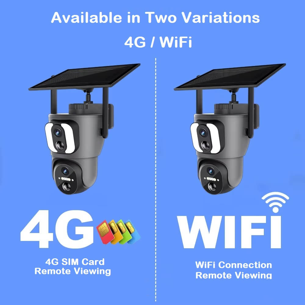 Ubox Dual Lens 4G WiFi Solar Camera 6MP SD200