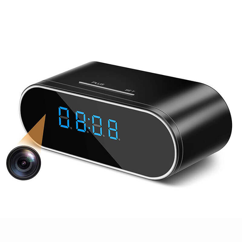 Round Alarm Clock Camera: Table Spy Hidden Nanny Cam 1080P WiFi