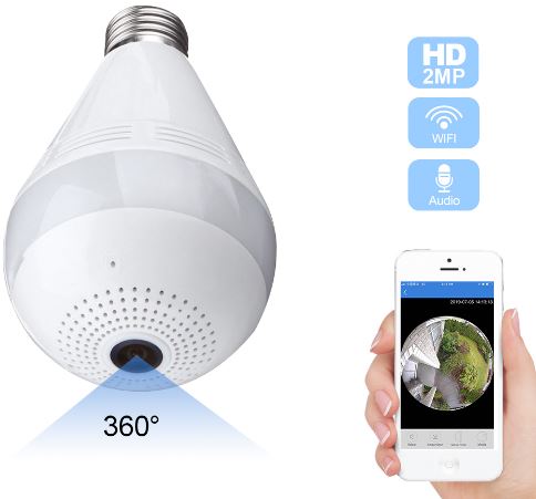 Bulb Camera CCTV 360 Degree, Full HD Nanny Camera