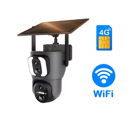 Ubox Dual Lens 4G WiFi Solar Camera 6MP SD200