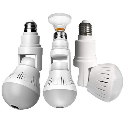 Rotating Bulb CCTV Camera: 1080P Fisheye, WiFi, Two-Way Talk